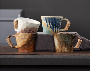 Mug à café en céramique fait main de style vintage, compatible micro-ondes, réutilisable, <span class=keywords><strong>cadeau</strong></span> d'affaires, utilisation à domicile ou au bureau, fabriqué au four - Product Image 1