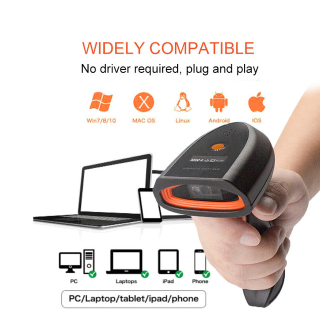 Jingxin OLED Highlights AI Intelligent Voice Prompts 2.4g Wireless 2000mah USB CMOS Handheld Barcode Scanners