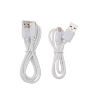 Câble de charge USB-C/USB-A en PVC noir et blanc de 1 m avec conducteur en cuivre composite pour Android et iPhone, transfert de données et charge USB 1A