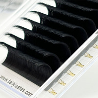 BY Easy Fanning Wholesale Lash Extensions de cils personnalisées J B C CC D DD L+ LC LD M Curl, longueur 5-25mm, épaisseur 0.03 05 07, plateaux de cils