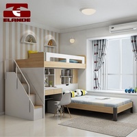 Lit multifonctionnel pour enfants, lit surélevé, lit superposé simple, combinaison armoire-bureau, mobilier de chambre à coucher