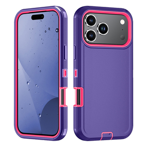 Funda Protectora para Teléfono Defender, MOQ <span class=keywords><strong>500</strong></span>, para iPhone 18 Pro, 16 Plus, 14 Pro <span class=keywords><strong>Max</strong></span>, 13 Mini, 12, 11, XS, XR, SE <span class=keywords><strong>2022</strong></span>, Resistente, 3 en 1 - Product Image 3
