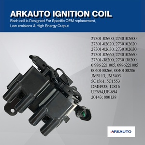 Bobinas de encendido ARKAUTO de 3 pines 27301-02600 UF694 para HYUNDAI Accent Atos i10 Amica <span class=keywords><strong>TOYOTA</strong></span> Aygo <span class=keywords><strong>Yaris</strong></span> <span class=keywords><strong>1.0</strong></span> 1.1 1.5 - Product Image 4
