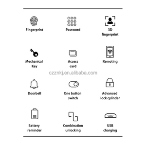 <strong>3D</strong> Face Smart Digital Door Lock with Face Camera WiFi <strong>Fingerprint</strong> Password Key IC Tuya App <strong>Unlock</strong> - Product Image 6