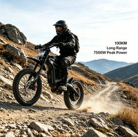 Moto tout-terrain électrique GT600 72V 30Ah 7500W de pointe, vitesse 80 km/h, autonomie 100 km, moto électrique tout-terrain pour adultes avec freins hydrauliques IP54