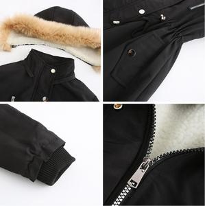 <span class=keywords><strong>Manteau</strong></span> épais mi-long à capuche pour femme, coupe ajustée, taille cintrée, 5 couleurs, tailles S-4XL, nouvelle collection automne/hiver 2026 - Product Image 4