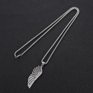Gioielli di moda <span class=keywords><strong>con</strong></span> stile retrò Unisex lega dettagli Vintage angelo ali <span class=keywords><strong>collana</strong></span> pendente - Product Image 5
