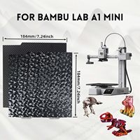 Pelat Baja Pegas PEO/PET 184x184mm yang Dapat Disesuaikan untuk Pencetakan 3D, Pelat Mini Bambu, Pilihan Logo/Ukuran/Film, Mudah Dilepas