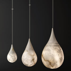Moderno creativo semplice alabastro camera da letto casa camera da pranzo Bar goccia di pioggia sferica decorazione moderna alabastro luce pendente in alabastro - Product Image 3