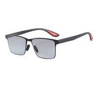 Lunettes de soleil sportives unisexes, verres polarisés UV400, montures sans bords carrées, colorées, durables, avec logo, pour la conduite et les activités de plein air