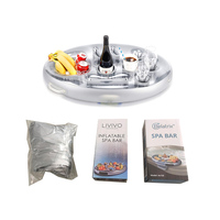 Paille gonflable flottante de Spa, plateau support d'aliments, Bar de jacuzzi