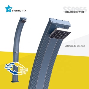 STARMATRIX <span class=keywords><strong>Douche</strong></span> d'extérieur <span class=keywords><strong>solaire</strong></span> <span class=keywords><strong>pour</strong></span> piscine et jardin 30L en alliage d'aluminium avec mix de <span class=keywords><strong>douche</strong></span> supérieur robinet de lavage des pieds - Product Image 2