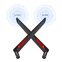Antenne Wi-Fi double bande 2,4/5,8 GHz à gain élevé, gainée de caoutchouc, omnidirectionnelle, petite, pour routeur, fixation filetée, origine Chine