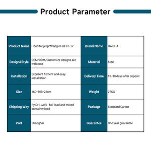 Nuevo tipo de venta caliente claro jeep Jk Hood <span class=keywords><strong>Rubicon</strong></span> Jeep Wrangler Hood Jeep Wrangler Engine Steel Hood - Product Image 3