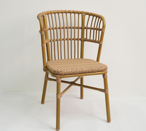 Chaise en rotin en aluminium d'aspect <span class=keywords><strong>bambou</strong></span> pour bistrot français en plein air pour café restaurant pour <span class=keywords><strong>bar</strong></span> - Product Image 2