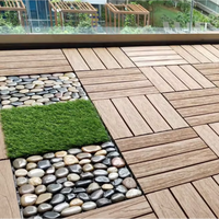 Césped Artificial Ecológico 3D Impermeable, Suelo de Césped Verde para Interiores, Balcón, Terraza, Baldosas de Piedra de Color Natural