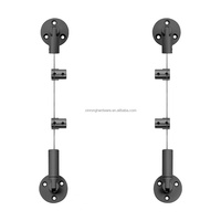 Haute Qualité Inoxydable Double Pinces Câble Pince Ressort Pneumatique Kit D'image Led Affichage Plafond Suspension Lumière Système De Suspension
