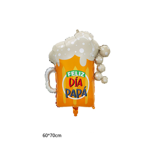 Palloncini in Foil a Forma di Boccale di Birra per la Festa del Papà in Spagnolo, Decorazioni per Feste della Festa del Papà - Product Image 3