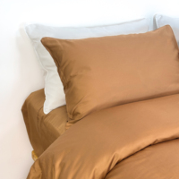 Ensemble de housse de couette de luxe en coton égyptien certifié GOTS de haute qualité, 300 fils, 4 pièces, tissage satiné uni