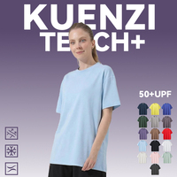 T-shirt pour femme Kuenzi Cool Feeling 50+ UPF à manches courtes, 73% polyester, 37% coton, tissu Sorona, 240GSM, poids lourd