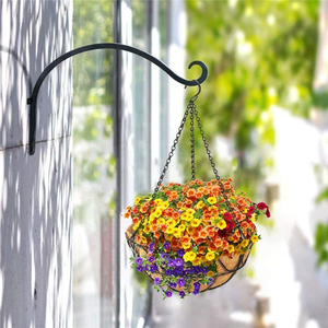 <strong>Hanging</strong> <strong>Basket</strong> 50 <strong>Baskets</strong> 16" Uk Grid Cane <strong>Cone</strong> Rope Woven Liner White Ratan Chain 16'' Cheap Rustic Liners 18 in 4 Inch - Product Image 3