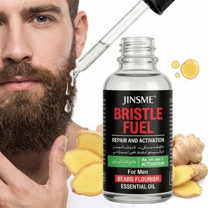 Huile à Barbe Personnalisée : Fabrication ODM/OEM d'Huiles Essentielles – Mélange Gingembre, Romarin, Pépins de Pamplemousse, Vitamine E, 30ml – Fixation Forte et Favorisant la Croissance - Product Image 1