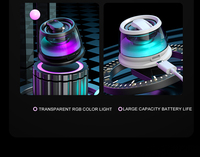 Speaker Bluetooth Magnetik Portabel 5W HIFI Bass Lampu LED RGB TWS Stereo Mini Nirkabel untuk Mobil Rumah Kantor