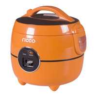 Cuisinière à riz automatique Orange 1,0 L avec cuve intérieure antiadhésive, capacité de 5 tasses, boîtier en plastique, forme ronde, couleur personnalisable