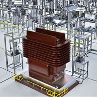 Transformateur de puissance toroïdal à deux bobines PUGO LZZBJ9-35 110 kV triphasé entièrement fermé en résine époxy coulée en intérieur 50/60 Hz sortie 110 V