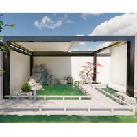 Auvent de pergola à toit en persienne pliable, motorisé, étanche et rétractable, design pliable en aluminium pour balcon