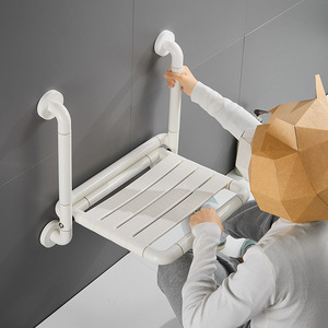 Foldable Shower Stool For Seniors And Pregnant Women Safe Non Slip Seat With Support <b>Bars</b> Bathroom Accessibility Aid - Product Image 2