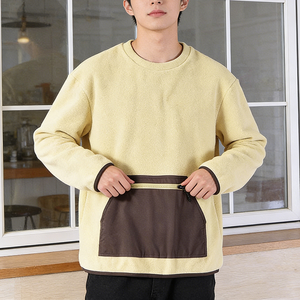 <span class=keywords><strong>Felpa</strong></span> girocollo <span class=keywords><strong>in</strong></span> <span class=keywords><strong>pile</strong></span> caldo da uomo, casual, <span class=keywords><strong>con</strong></span> <span class=keywords><strong>cerniera</strong></span> e tasca a marsupio, <span class=keywords><strong>in</strong></span> tessuto morbido e traspirante da 350g, ecologico, vestibilità regolare - Product Image 2