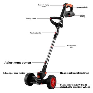Cortacésped Inalámbrico, Recortadora de Césped con Línea Ajustable para Batería de 21V, Herramienta de Jardín, Diseño a Batería, Batería de Litio - Product Image 4