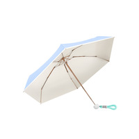 Parapluie portable mini capsule 6 baleines avec revêtement coloré, logo personnalisé OEM, protection solaire et pluie, pour l'été, esthétique et branding professionnel