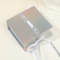 Luxury Flip Top Eco-Friendly Recyclable Book Shaped Gift Boxes Ribbon Simple Letter Print Exquisite Packaging for Bangle