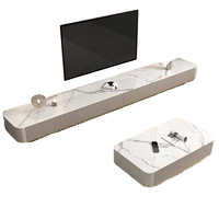 Table Console TV de luxe haut de gamme Armoire en bois surdimensionnée avec tiroirs Meubles de salon modernes réglables