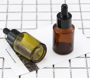 Botol Parfum Kaca Kualitas Tinggi, Botol Parfum Penitis 30 Ml Minyak Esensial Hijau Amber Teh Kaca Mewah Kualitas Tinggi
