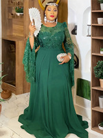 Europäisch-Amerikanisches Elegantes Luxuriöses Formelles Kleid Lange Röcke Afrikanische Übergrößen-Damenkleider mit Langen Ärmeln für Hochzeiten und Partys