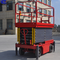 Plataforma elevadora eléctrica móvil para trabajos en altura, plataforma elevadora hidráulica pequeña