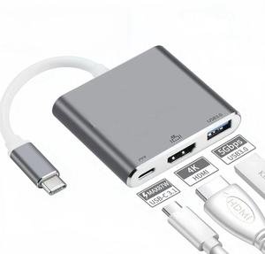 Cavo <span class=keywords><strong>adattatore</strong></span> in lega di alluminio <span class=keywords><strong>Usb</strong></span> tipo <span class=keywords><strong>C</strong></span> a <span class=keywords><strong>HdMI</strong></span> <span class=keywords><strong>adattatore</strong></span> 4k 60hz convertitore Hub cabina 3.0 - Product Image 1