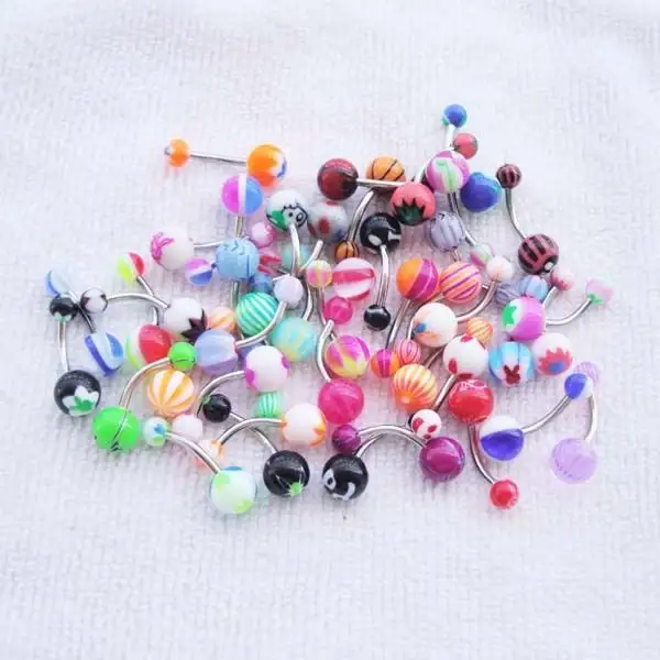 Acrylic Ball 1.2Mm Acrylic Nail Color Eyebrow Nail Belly Button Piercin /