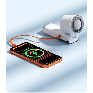Mini Ventilador Portátil Plegable de 3600mAh con Carga USB, Función de Banco de Energía, Paquete de Hielo, 5 Velocidades, Recargable, para Uso en Exteriores, Automóviles, Hoteles y Autocaravanas - Product Image 6