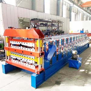 Metal <b>Sheet</b> Building Material <b>Tile</b> Making Machinery Roof Manufacturing Machine Three Layer Corrugated <b>Sheet</b> Making Machine - Product Image 4