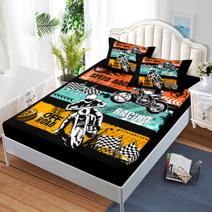 Lenzuola montate <span class=keywords><strong>moto</strong></span> 3D stampe digitali quattro stagioni tessuti in poliestere comodi e morbidi - Product Image 5