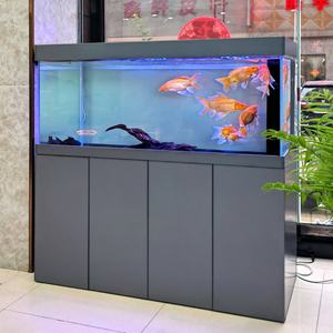 Aangepaste moderne, milieuvriendelijke witte glazen viskom/<span class=keywords><strong>aquarium</strong></span> (500-1000L) voor woonkamer en kantoorhal met bodemfiltersysteem - Product Image 4