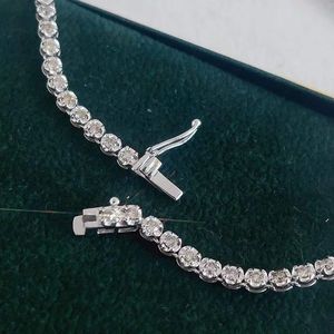 Xinfly 18K Gold 3 Carats Natural Diamonds 16.5 Inch <b>Choker</b> Tennis Link Chain Necklace Personalized Non-Tarnish for Men - Product Image 4