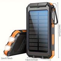 Batterie externe solaire avec lampe torche LED étanche, chargeur extérieur pour camping, randonnée, pêche, usage d'urgence, Type C, 20000mAh, charge rapide