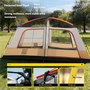 <span class=keywords><strong>Gofun</strong></span> 2026 Nuevo Estilo 098 Carpa de Camping Tipo Villa para Exteriores, Cuatro Estaciones, Dos Habitaciones y un Salón, con Toldo Integrado de 2000-3000mm - Product Image 4