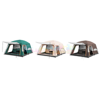 Vente en gros 4-6 personnes grand espace tente familiale étanche tente de camping randonnée portable tente de camping en plein air avec deux chambres