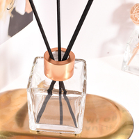 Meilleure Bouteille Diffuseur d'Arômes Ronde de 50 ml en Verre Dépoli Décoratif avec Bouchon à Vis Métallique et Logo Personnalisé